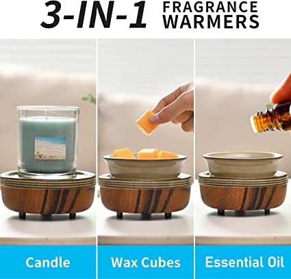 PALANCHY Wax Melt Warmer Ceramic Oil Burner Electric Candle Wax Warmer  Burner Melter Fragrance Warmer for Home Office Bedroom Aromatherapy Gift 