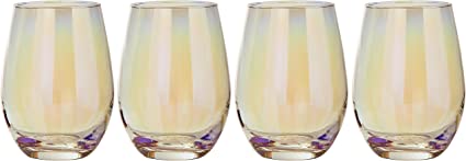 BENETI Stemless Wine Glasses [Set of 4] 17 Ounce, German Made